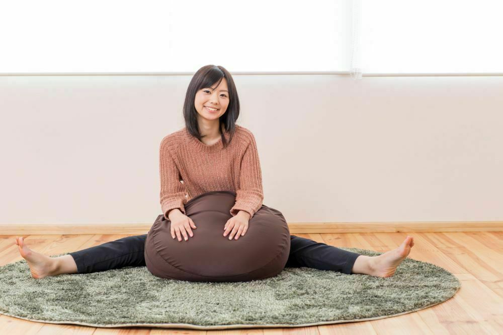 洗いざらしの綿キルティングラグ 無印 着ぶくれる