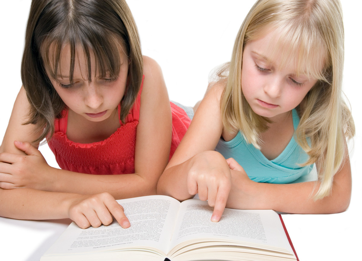 My sister reading a book