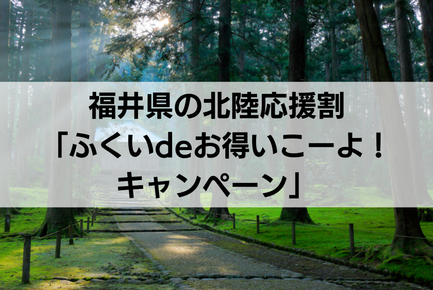 福井県】北陸応援割「ふくいdeお得いこーよ！キャンペーン」最新情報！クーポンの使い方も | マイナビおすすめナビ