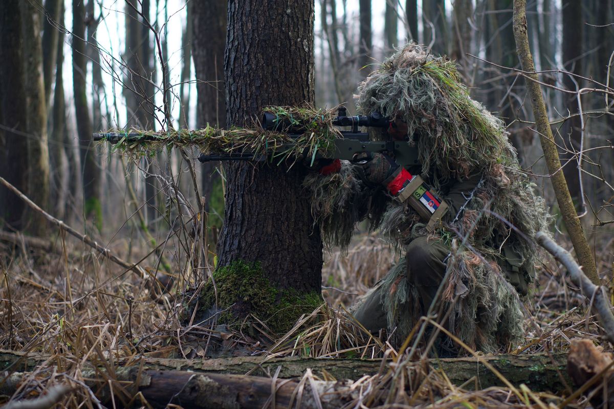 実物 イギリス軍 ギリーフード ジュート付き ギリースーツ - 個人装備